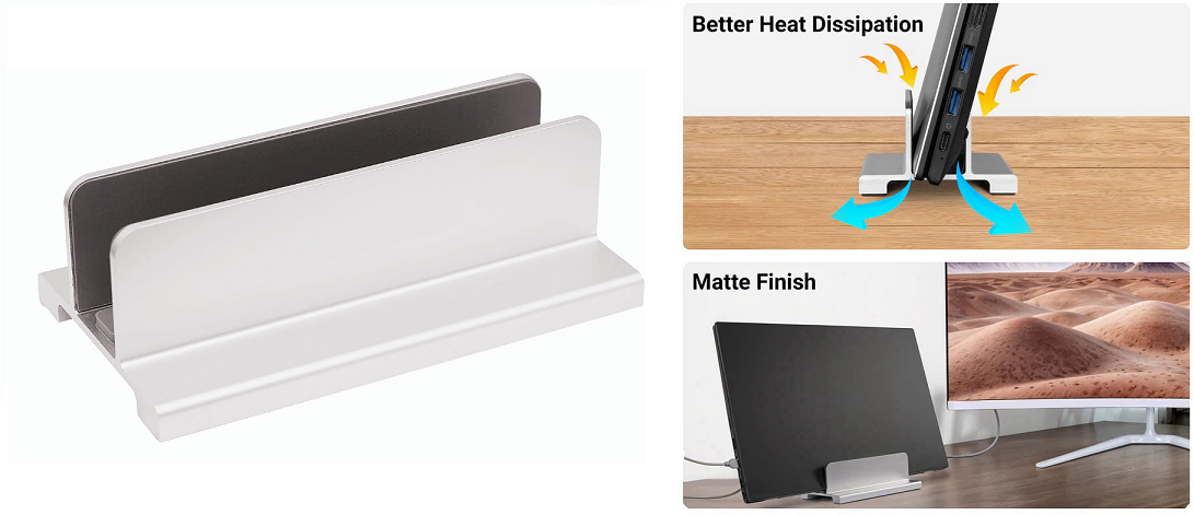 Vertical laptop stand