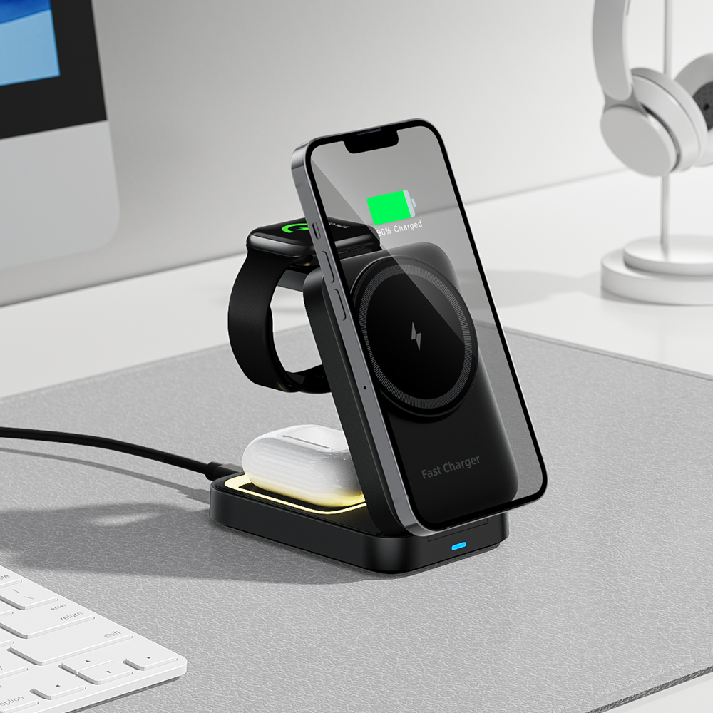 4 in 1 Wireless charger with night light