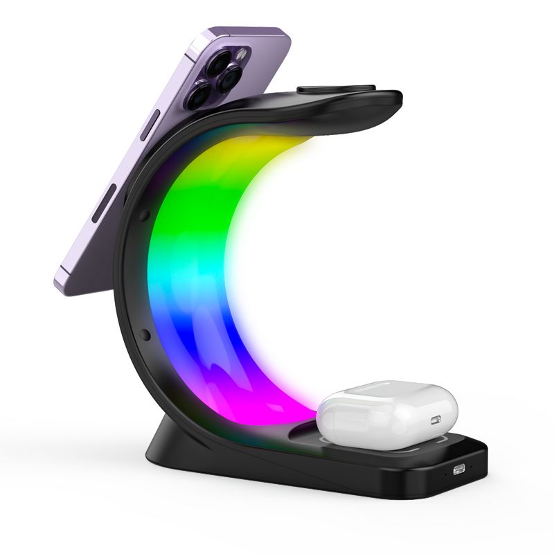 4 in 1 wireless charger with RGB Light