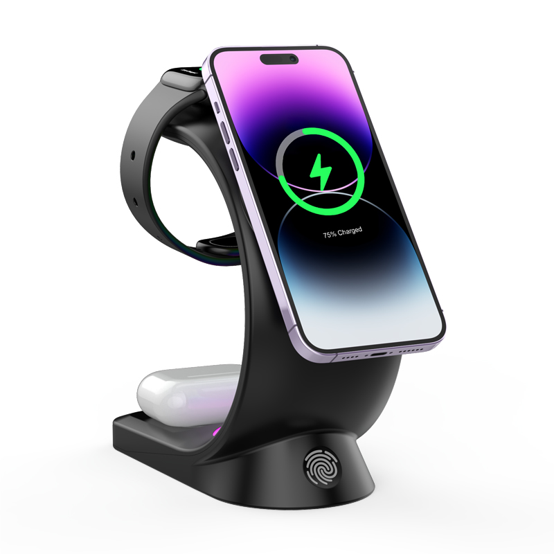 4 in 1 wireless charger with RGB Light