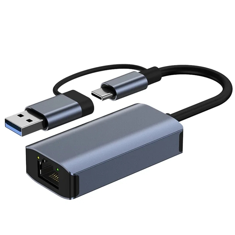 2 in 1 Type C & USB to Gigabit Ethernet adapter