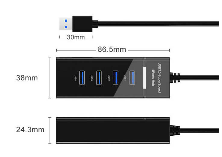 4 Ports USB HUB