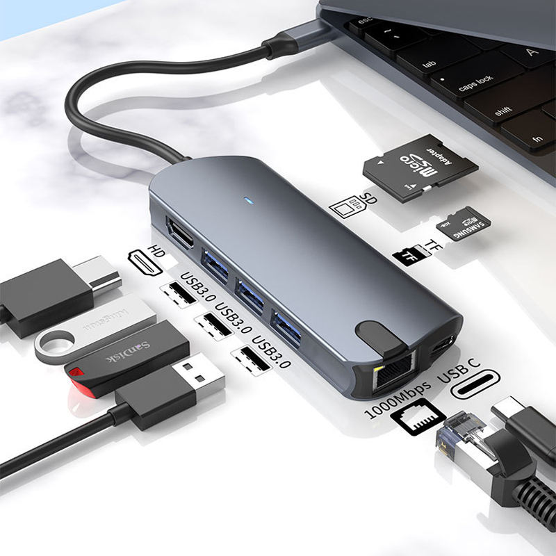 8 in 1 Type C docking station