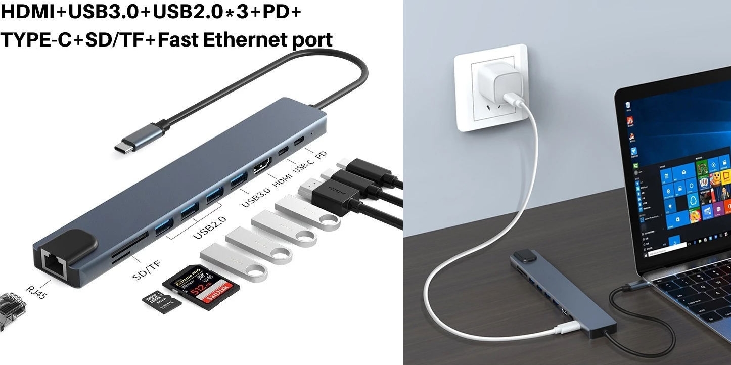 10 in 1 Type C docking station