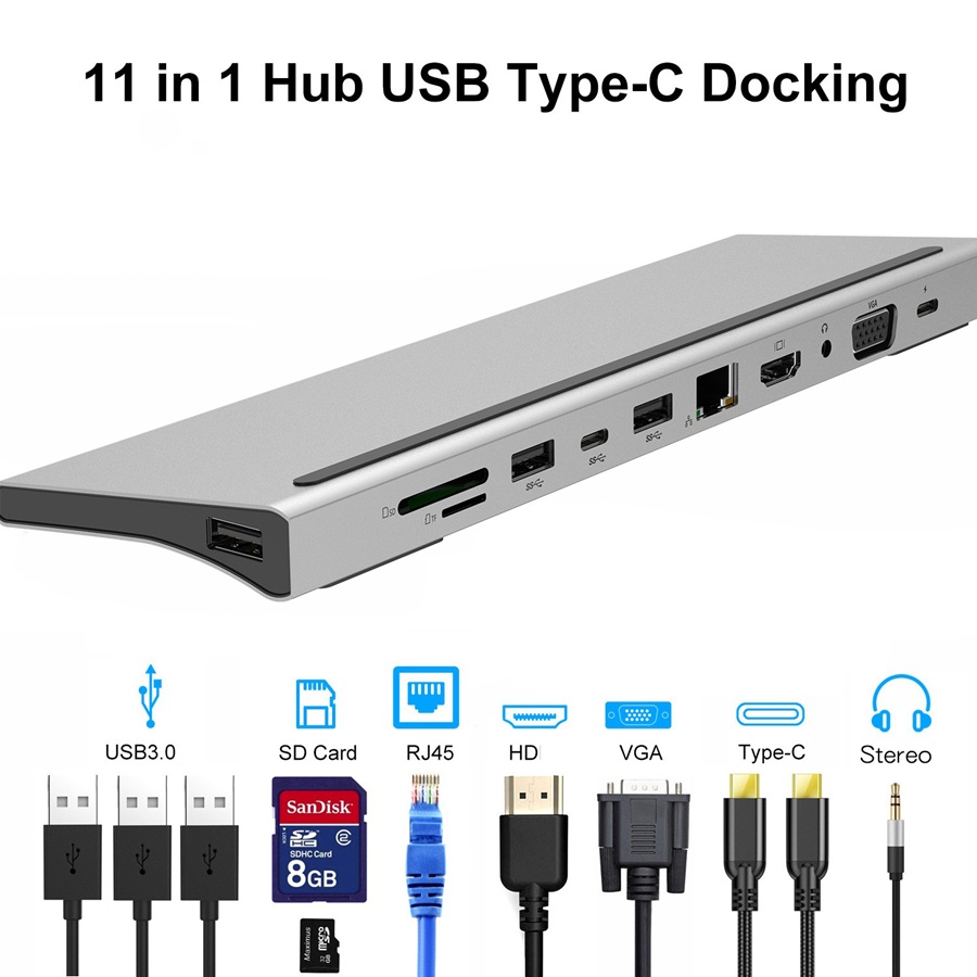 11 in 1 Type C docking station