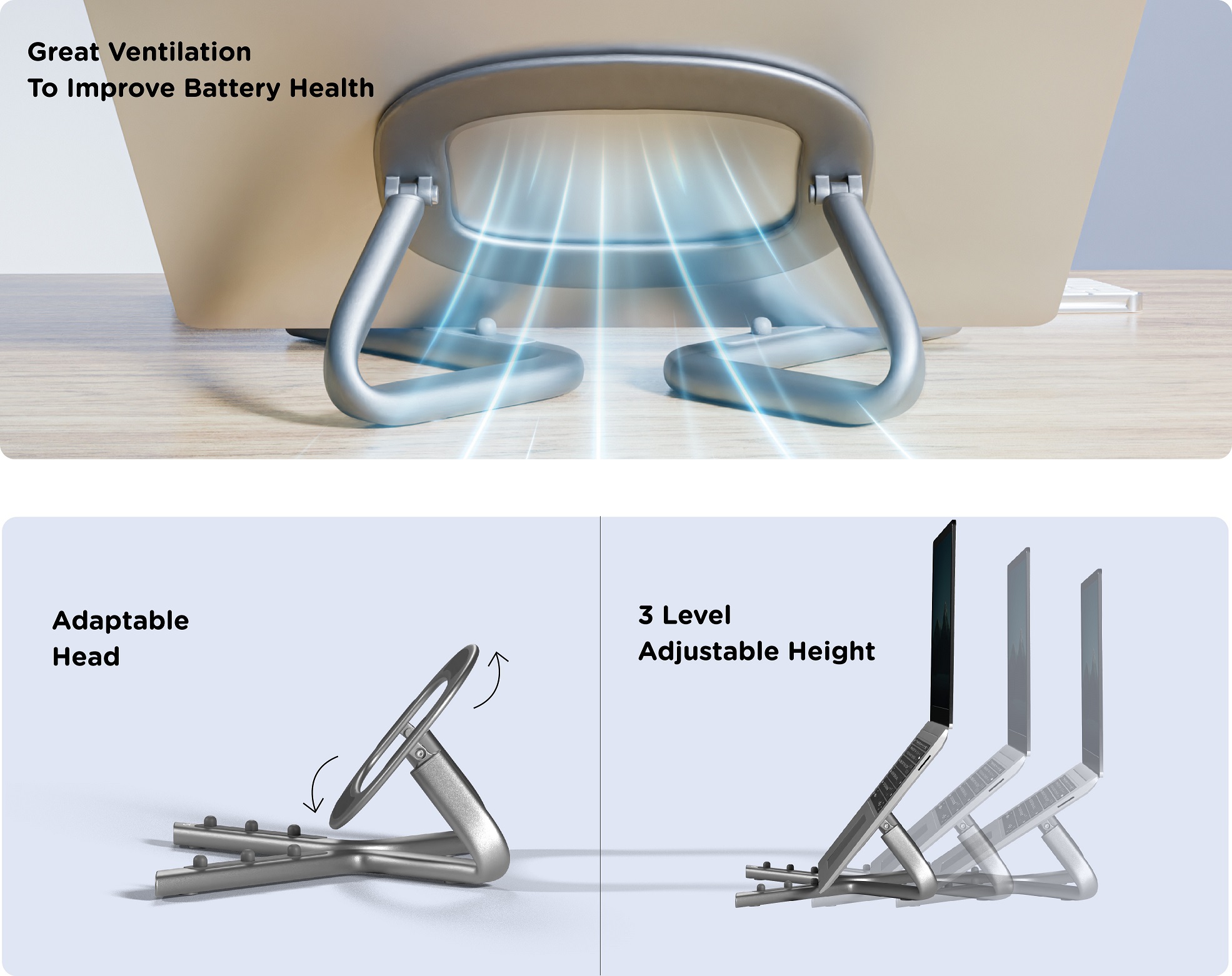 Ergonomic Portable Laptop Stand