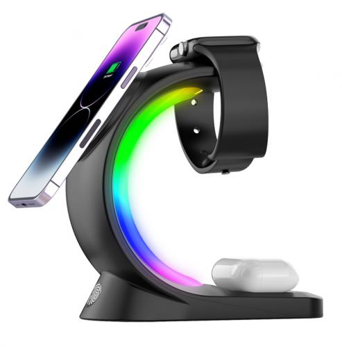4 in 1 wireless charger with RGB Light