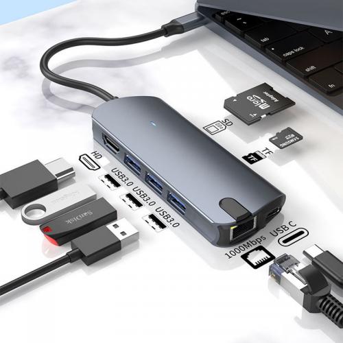 8 in 1 Type C docking station